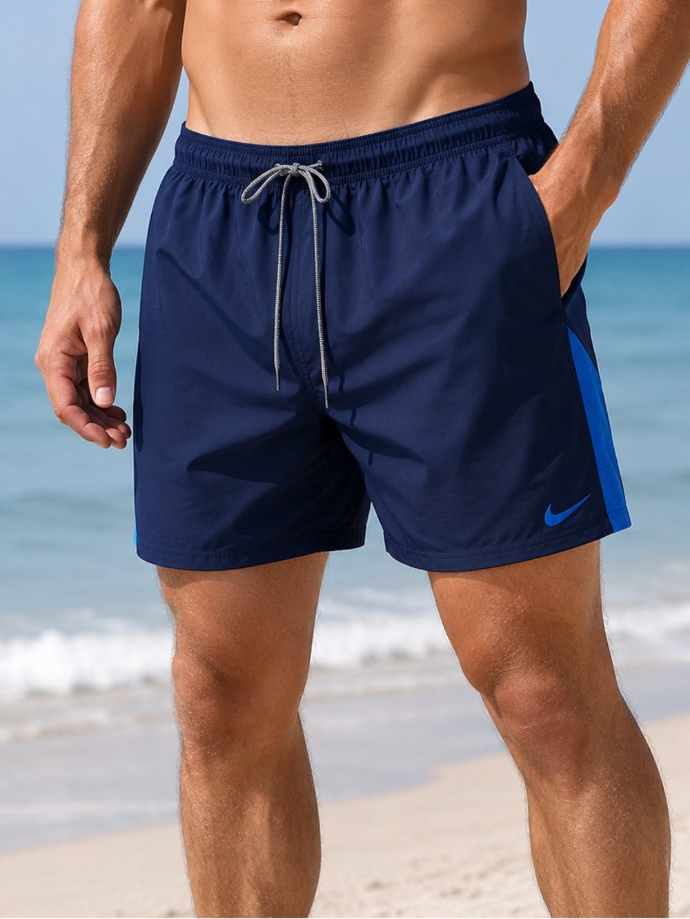 Men’s Nike Swim Trunks Blue Size L
